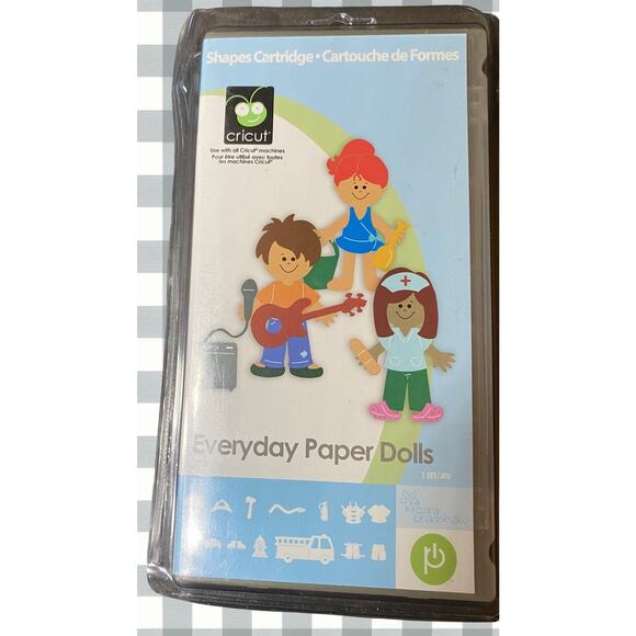 Cricut Everyday Paper Dolls Cartridge – Shapes Font, Sealed New in Package - Picture 1 of 6